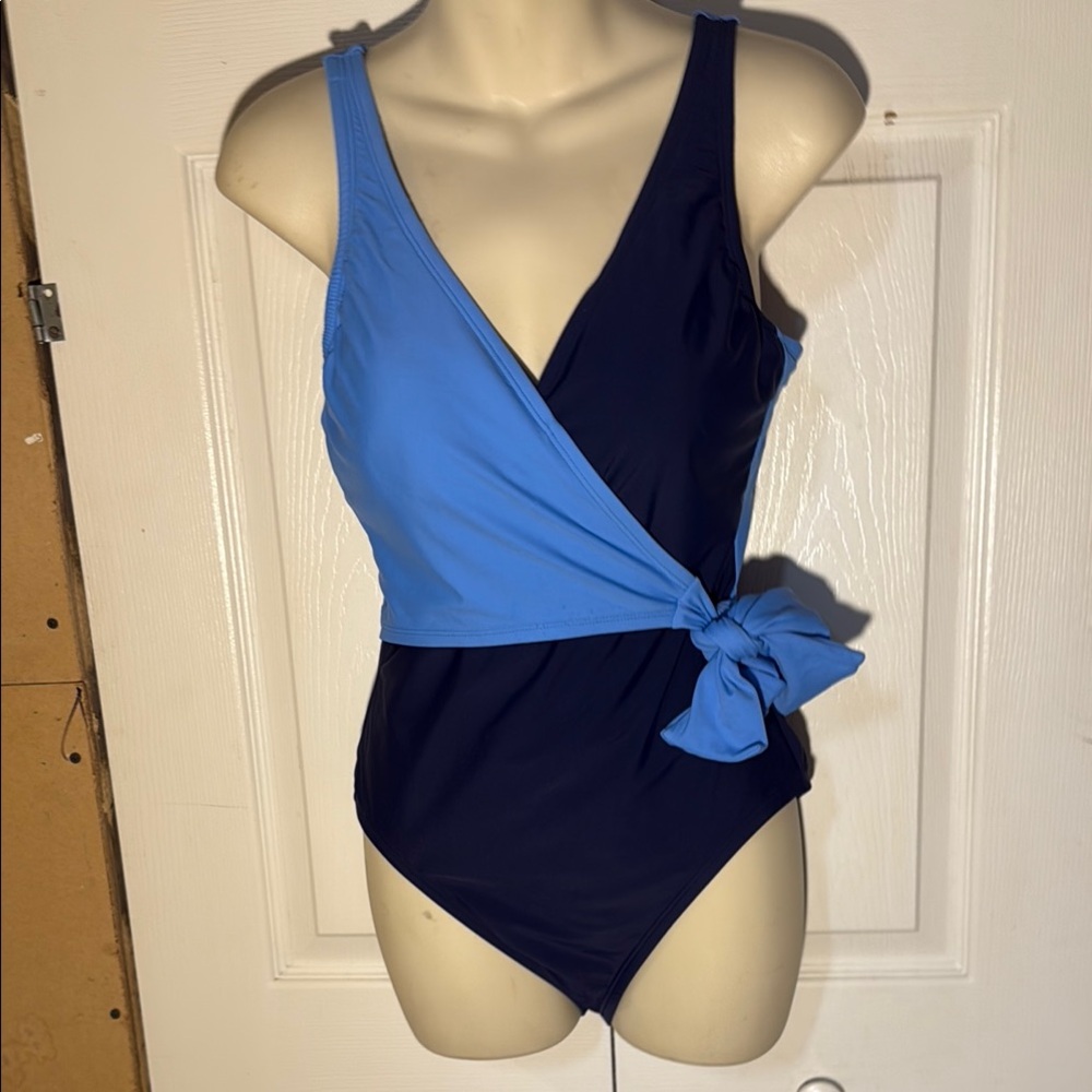Koral Tan and Blue Swimsuit